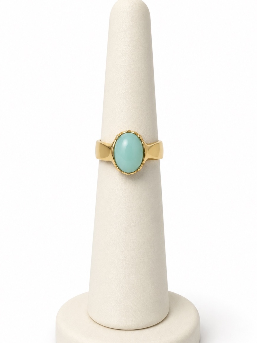 Aqua gemstone ring size 6.5